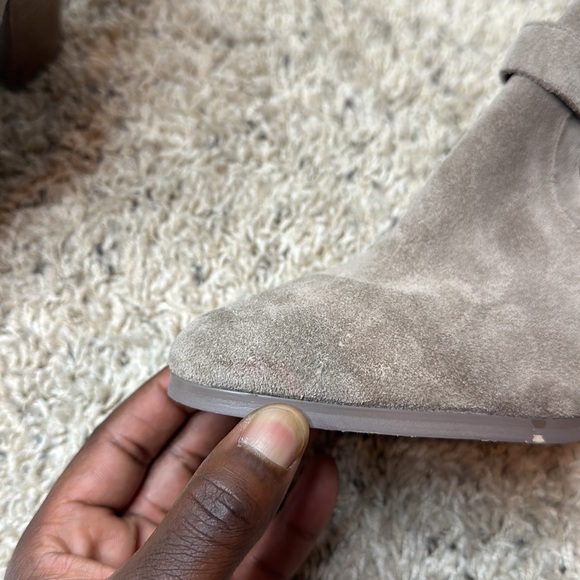 Michael Kors Walden Light Mushroom Suede/Leather Booties sz 9M - Picture 12 of 13